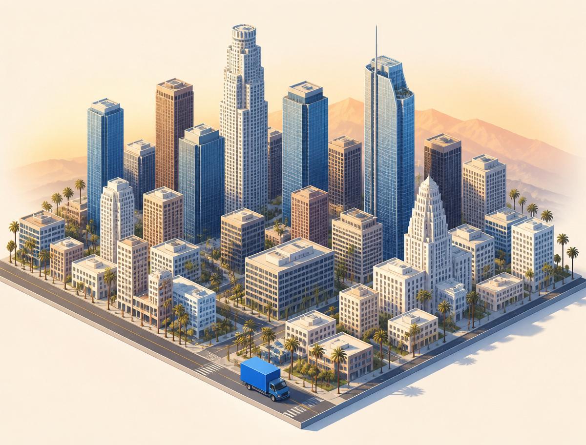 Los Angeles County moving illustration